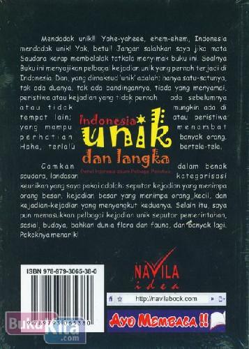 Cover Belakang Buku Indonesia Unik dan Langka (Potret Indonesia dalam Pelbagai Peristiwa)