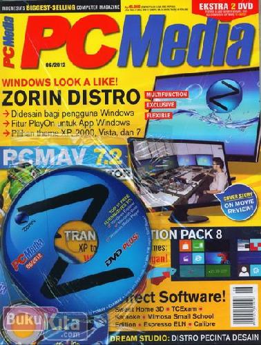 Cover Buku Majalah PC Media Reguler Super DVD 8 GB #06 - 2012