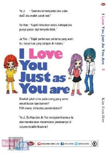 Cover Belakang Buku I Love You Just As You Are 03