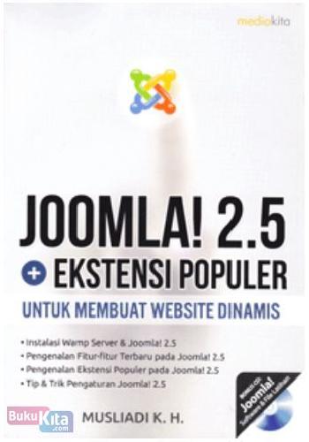 Cover Buku Joomla! 2.5 + Ekstensi Populer untuk Membuat Website Dinamis