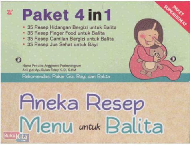 Cover Buku Paket 4 in 1 Aneka Resep Menu untuk Balita