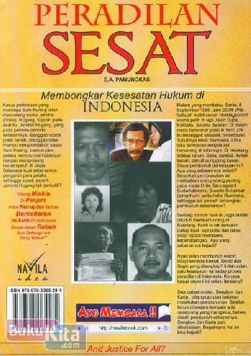 Cover Belakang Buku Peradilan Sesat : Membongkar Kesesatan Hukum di Indonesia