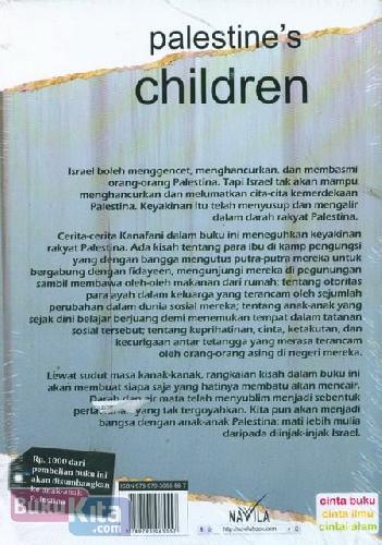Cover Belakang Buku Palestine's Children : Kisah Perjuangan Hidup Anak-anak Palestina