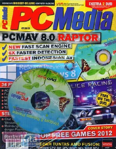 Cover Buku Majalah PC Media Reguler Super DVD 8 GB #07 - 2012