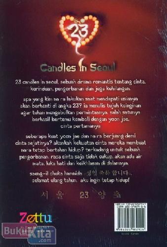 Cover Belakang Buku 23 Candles In Seoul