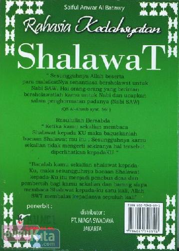 Cover Belakang Buku Rahasia Kedahsyatan Shalawat : Disertai Surah Alfatihah dan Ayat Kursi