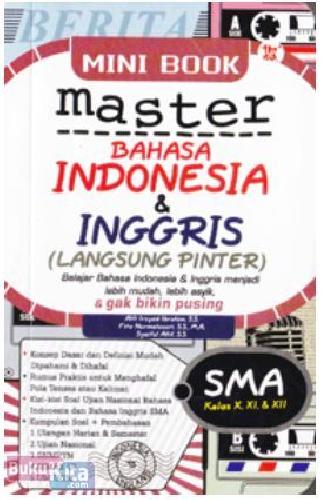 Cover Buku Mini Book Master Bahasa Indonesia & Inggris (Langsung pinter) SMA Kelas X, XI, & XII