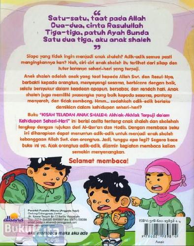 Cover Belakang Buku Kisah Teladan Anak Shaleh