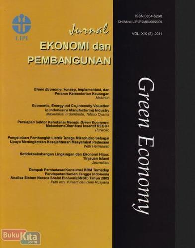 Cover Buku Jurnal Ekonomi dan Pembangunan Vol XIX (2), 2011 : Green Economy