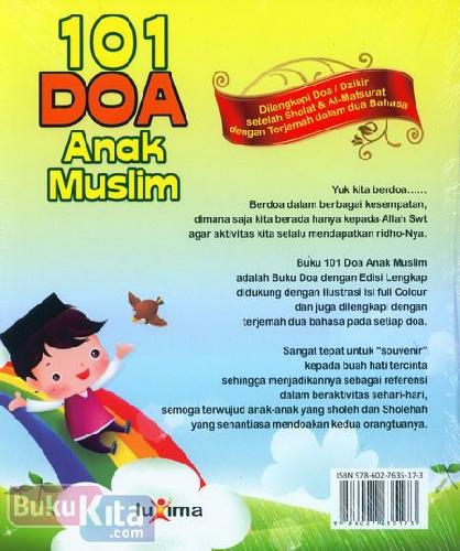 Cover Belakang Buku Buku Pintar Anak Islam : 101 Doa Anak Muslim