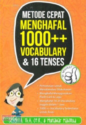 Cover Buku Metode Cepat Menghafal 1000++ Vocabulary + 16 Tenses