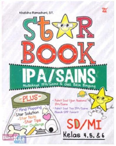 Cover Buku Star Book IPA/Sains SD/MI Kelas 4, 5, & 6