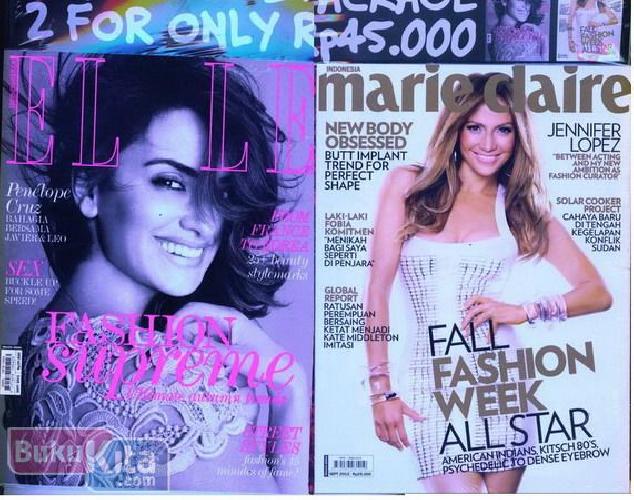 Cover Buku Majalah Elle - Marie Claire Edisi Bundling September 2012