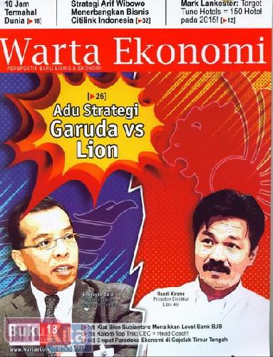 Cover Buku Majalah Warta Ekonomi #18 | 06 - 19 September 2012