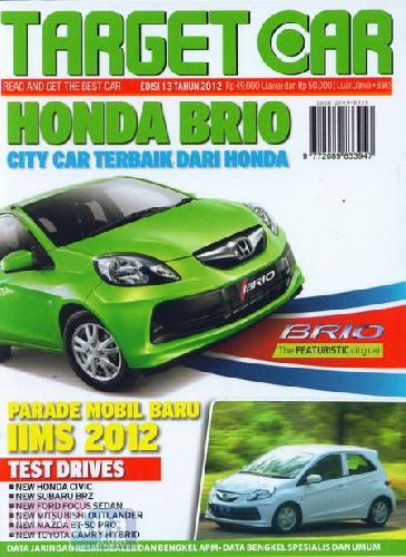 Cover Buku Majalah Target Car #13 | September - Desember 2012