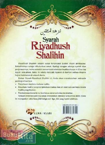 Cover Belakang Buku Syarah Riyadhush Shalihin Jilid 3 (edisi baru)