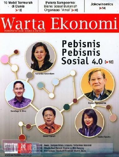 Cover Buku Majalah Warta Ekonomi #20 | 04 - 17 Oktober 2012