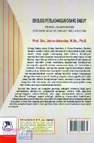 Ekologi Perladangan Orang Baduy : Pengelolaan Hutan Berbasis Adat ...