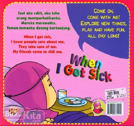 Cover Belakang Buku When I Get Sick - Saat Aku Sakit (full color)
