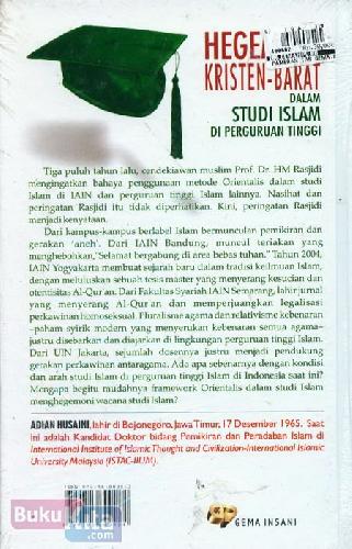 Cover Belakang Buku Hegemoni Kristen - Barat Dalam Studi Islam di Perguruan Tinggi