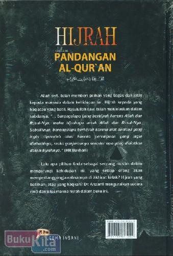 Cover Belakang Buku Hijrah dalam Pandangan AL-Qur'an