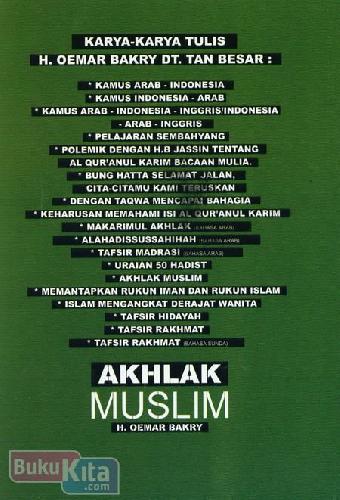Cover Belakang Buku Akhlak Muslim