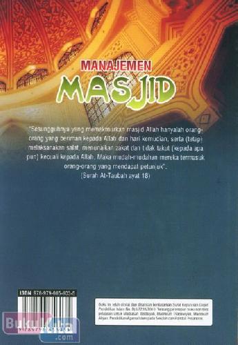 Cover Belakang Buku Manajemen Masjid