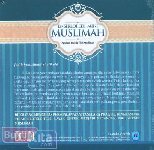 Cover Belakang Buku Ensiklopedi Mini Muslimah (Panduan Praktis Fikih Muslimah)