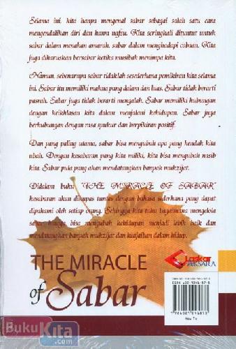 Cover Belakang Buku The Miracle of Sabar