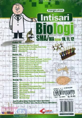 Cover Belakang Buku Rangkuman Intisari Biologi SMA/MA Kelas 10,11,12