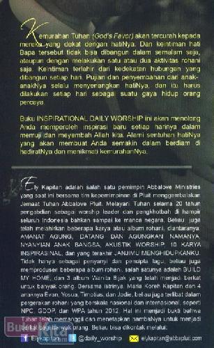 Cover Belakang Buku Inspirational Daily Worship