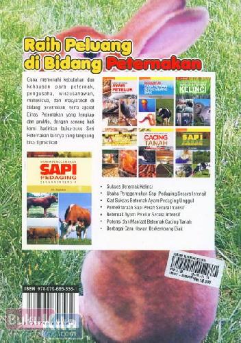 Cover Belakang Buku Sukses Beternak Kelinci