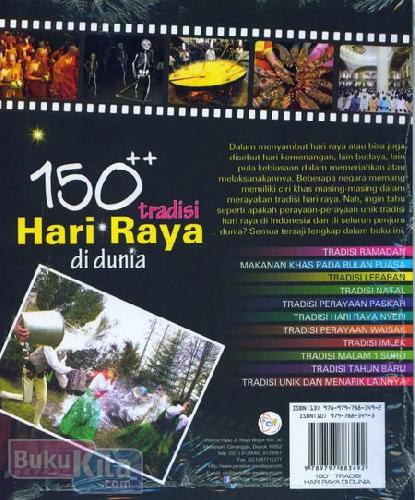Cover Belakang Buku 150++ Tradisi Hari Raya di Dunia (full color)