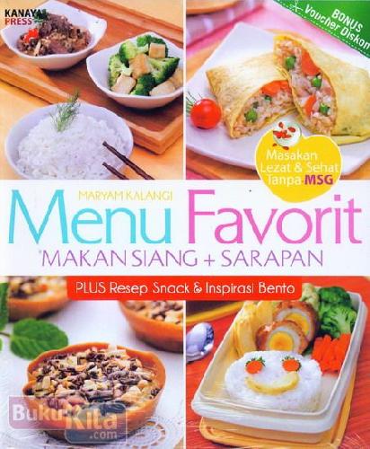 Cover Buku Menu Favorit Makan Siang+Sarapan Plus Resep Snack & Inspirasi Bento