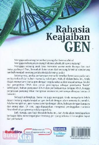 Cover Belakang Buku Rahasia Keajaiban Gen : Ungkap Tuntas Fakta Mencengangkan Kedahsyatan Gen
