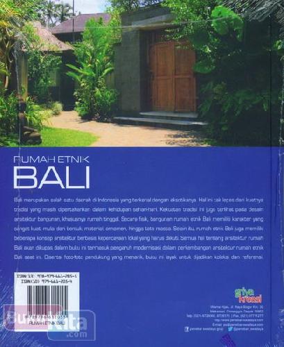 Cover Belakang Buku Rumah Etnis Bali