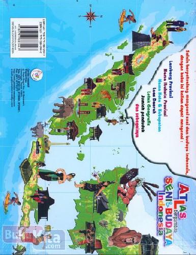 Cover Belakang Buku Atlas Bergambar Seni & Budaya Indonesia