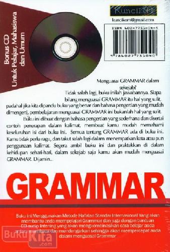 Cover Belakang Buku 1 Jam Praktis Menguasai Grammar Tanpa Guru