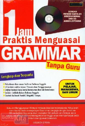 Cover Buku 1 Jam Praktis Menguasai Grammar Tanpa Guru