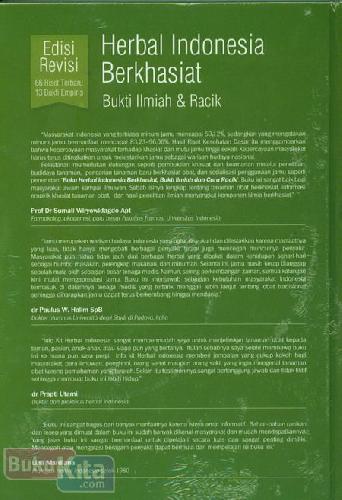 Cover Belakang Buku Herbal Indonesia Berkhasiat : Bukti Ilmiah & Cara Racik - Vol 10 (Edisi Revisi)