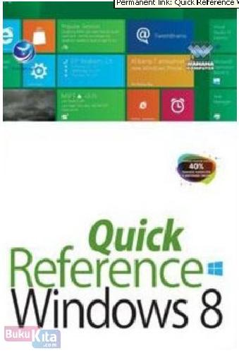 Cover Buku Quick Reference Windows 8
