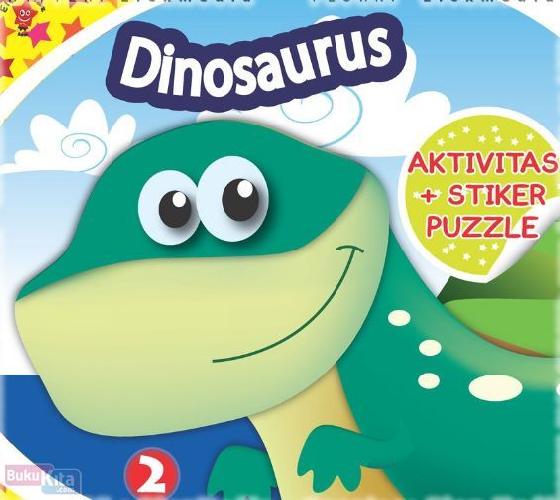 Cover Buku Stiker Puzzle Dinosaurus 2