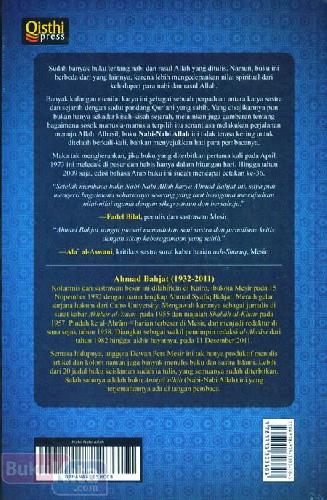 Cover Belakang Buku Nabi-Nabi Allah : Kisah Para Nabi dan Rasul Allah dalam al-Quran (ganti cover baru)