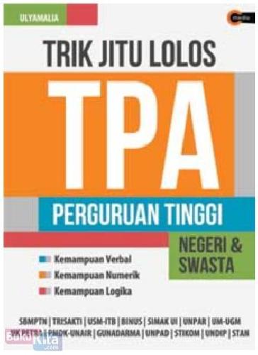 Cover Buku Trik Jitu Lolos TPA Perguruan Tinggi Negeri & Swasta