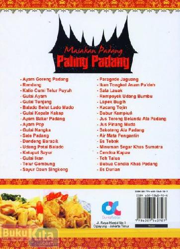 Cover Belakang Buku Masakan Padang Paling Padang (full color)