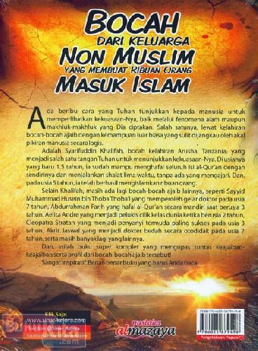 Cover Belakang Buku Bocah dari Keluarga Non Muslim Yang Membuat Ribuan Orang Masuk Islam