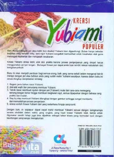Cover Belakang Buku Kreasi Yubiami Populer (full color)