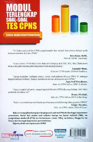 Cover Belakang Buku Modul Terlengkap Soal-Soal Tes CPNS (Edisi Baru)