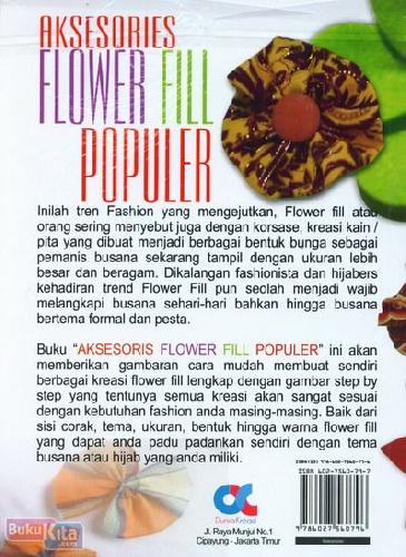 Cover Belakang Buku Aksesoris Flower Fill Populer