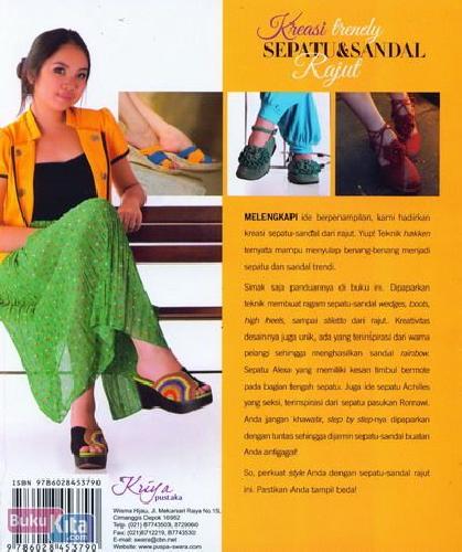 Cover Belakang Buku Kreasi Trendy Sepatu & Sandal Rajut